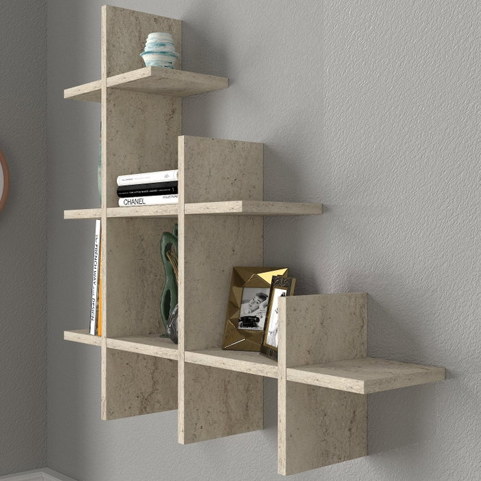 Hanah Home Juke Estante de pared Travertino Hanah Home Juke Estante de pared Travertino